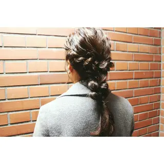 ヘアアレンジ Click所属・クニモトハルナ ボブ/柔らかカラーのヘアスタイル