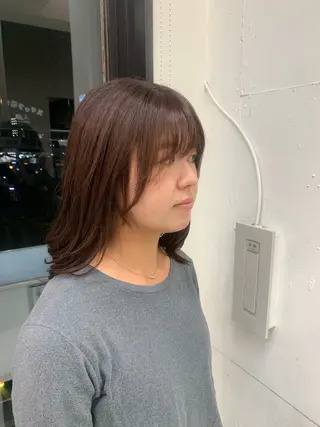 セミロング カラー WILL西宮店所属・WILL西宮野崎琴水 /透明感カラーのヘアスタイル