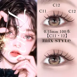 マツエク・マツパ 大阪梅田 SAKI 韓国風束感まつ毛のマツエク・マツパデザイン