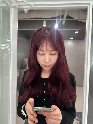 ロング カラー 愛結 暖色カラー🎀🩰のヘアスタイル