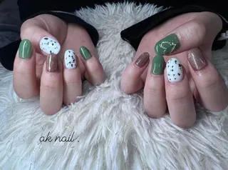 ミディアム ネイル ak nail .のネイルデザイン