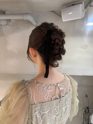 セミロング ヘアアレンジ 透明感カラー🫧 nanohaのヘアスタイル