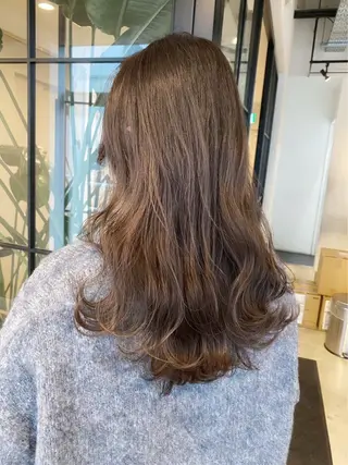ロング カラー ベージュカラー/長岡 レイヤーカット/コウのヘアスタイル
