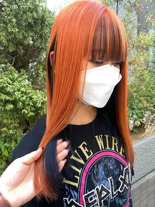 ロング ワインレッド 🍒KAHOのヘアスタイル