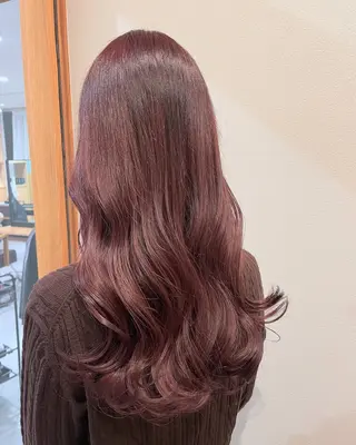 ロング カラー パーマ ヘアアレンジ メンズ 透明感カラー／ 新潟万代/池野里衣のヘアスタイル