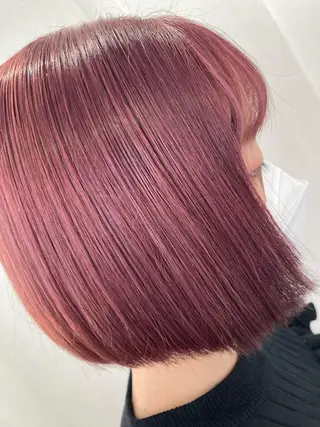 ショート カラー ブリーチ毛縮毛矯正 👑山口のヘアスタイル