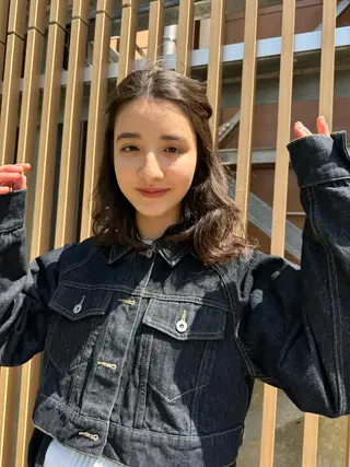 ミディアム カラー パーマ キッズ オトナヘア🌸 harukaのヘアスタイル