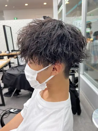 パーマ メンズ ボブ/レイヤー/透明 感カラー/dai🌿のヘアスタイル