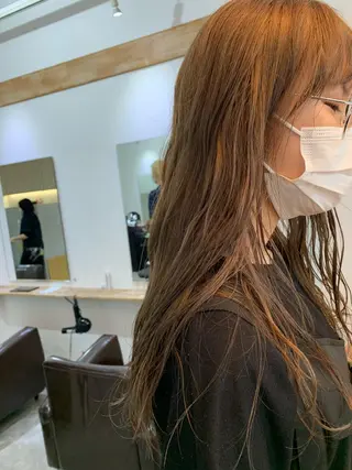 ロング カラー パーマ/透明感カラー /ボブ/吉田一生のヘアスタイル