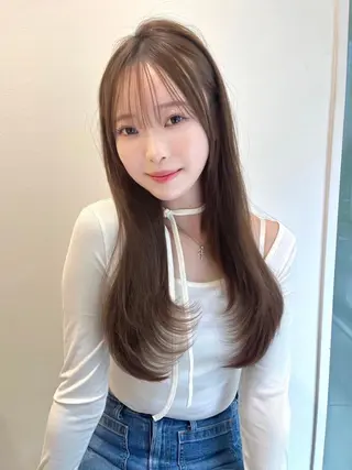 カラー 赤み消し🌿韓国風 ヘア🌿渋谷美容室のヘアスタイル