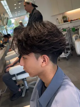 ショート パーマ ヘアアレンジ メンズ 久米 春輝のヘアスタイル