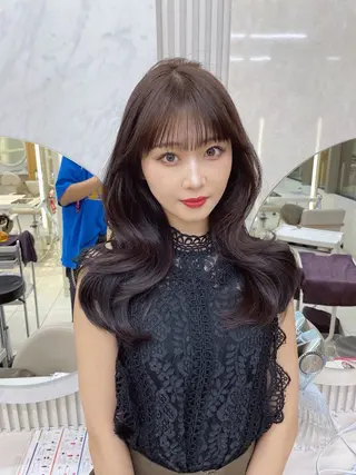 セミロング 顔周り/透明感カラー /韓国ヘア/TAKUのヘアスタイル