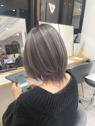 ショート カラー 田中大星 /ボブ 縮毛矯正のヘアスタイル