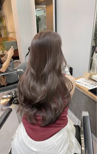 ミディアム カラー 西村あきや トレンド韓国ヘアのヘアスタイル