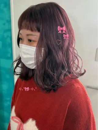 ミディアム カラー ドアベルヘアリビング所属・加藤志保 🎗️🫧モデル募集のヘアスタイル