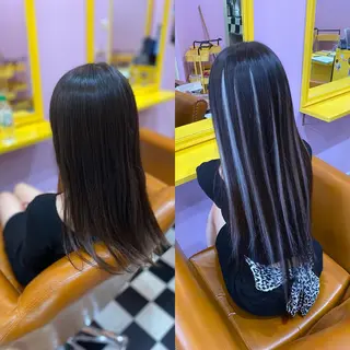 セミロング チビ編み込みエクステ どぅ〜す/YUIのヘアスタイル