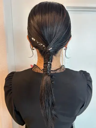 ヘアアレンジ レイヤーカット/ 透明感カラーmikuのヘアスタイル