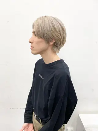 ショート カラー パーマ ヘアアレンジ メンズ キッズ nico TOKYO 渋谷所属・ブリーチ　ハイトーン 特化🌈フジタハルキのヘアスタイル