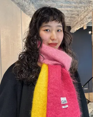 セミロング パーマ レイヤー/パーマ /ウルフ/nabeのヘアスタイル