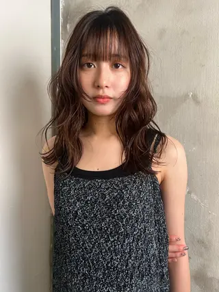 ロング パーマ ヘアアレンジ yu  /透明感 カラー/caseyのヘアスタイル