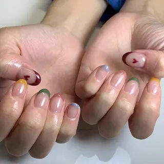 ミディアム カラー パーマ ヘアアレンジ メンズ キッズ ネイル マツエク・マツパ yuri kaのネイルデザイン