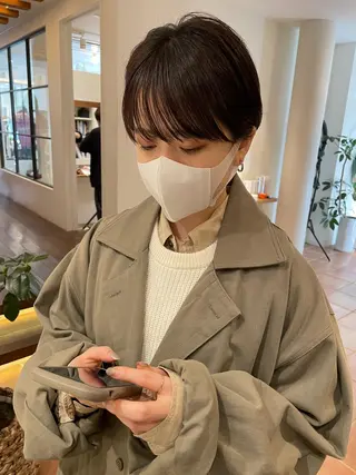 ショート カラー ボブ/レイヤー/ケア パーマ/リュウタのヘアスタイル