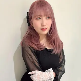 セミロング カラー ヘアアレンジ 🎀taro ブリーチなしカラーのヘアスタイル