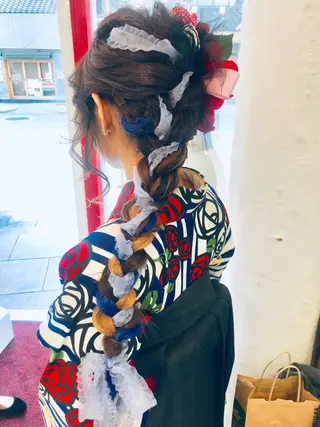 ロング ヘアアレンジ オーストヘアー ミコ所属・岩谷/ブリーチ 🪽透明感カラーのヘアスタイル