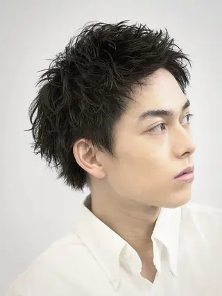 ショート パーマ メンズ fifth天神大名Ⅱ所属・fifth天神 パーマ特化/石橋航海のヘアスタイル