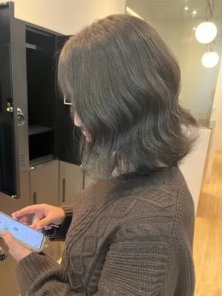 ミディアム カラー 森山 葵 ショート×メンズのヘアスタイル