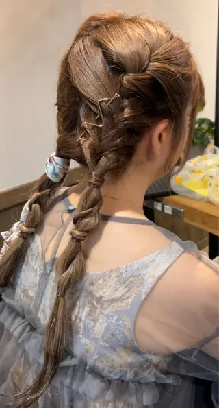 ロング アレンジ/新宿 透明感カラー/ヤノのヘアスタイル