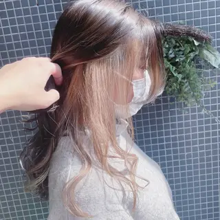 セミロング カラー 縮毛矯正/髪質改善 /韓国風　山川春輝のヘアスタイル