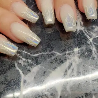 セミロング ネイル クロキ 。のネイルデザイン