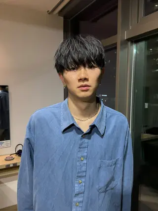 ショート メンズ メンズ特化/ センターパート/八谷のヘアスタイル