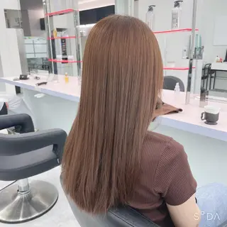 セミロング カラー 🫧ハイトーン🫧 ベージュ🫧徹哉のヘアスタイル