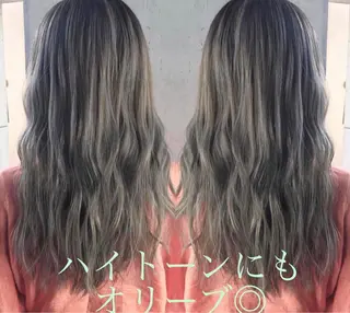 セミロング カラー テトネ タカシのヘアスタイル