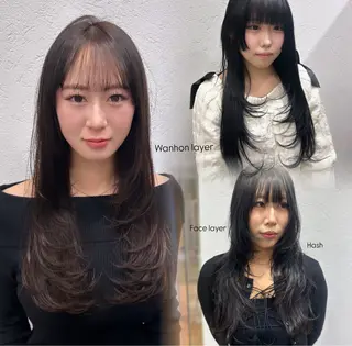 ロング CIEL 難波店所属・🎀透明感/レイヤ ー/Kotona🎀のヘアスタイル