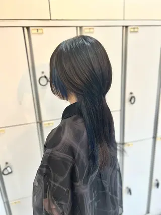 ロング カラー インナー/2次元/ 推しカラー/しゅうとのヘアスタイル