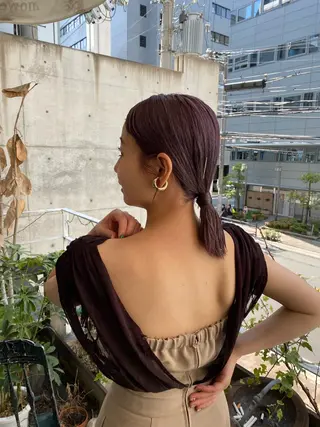 ミディアム カラー ヘアアレンジ 心斎橋美容室 Junのヘアスタイル