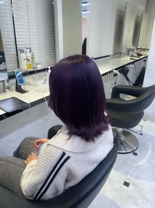 ミディアム カラー 透明感ベージュカラー 🪞上野🪞AIのヘアスタイル