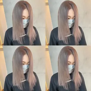 セミロング カラー 💜ハイトーン💛 マジカルかいちゃんのヘアスタイル