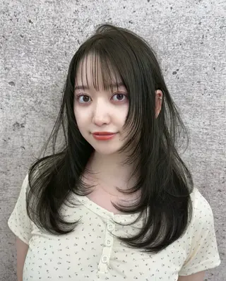 ロング カラー 堤 翔平のヘアスタイル