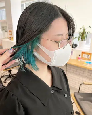 ミディアム カラー JIL BLAN 京都所属・RU RIのヘアスタイル