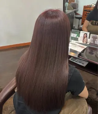 ロング カラー 山本 真央のヘアスタイル