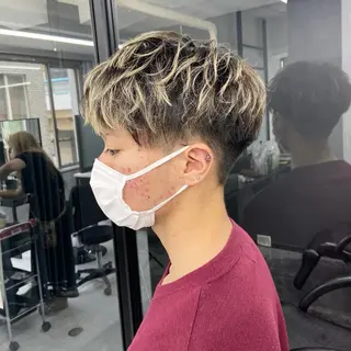 ショート カラー メンズ ミルボンAujua認定サロン Ria OSAKA 梅田所属・メンズ特化/ マンツーマン/Ryuのヘアスタイル