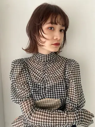 ショート riria/ボブ /ブラウンカラー🎀のヘアスタイル