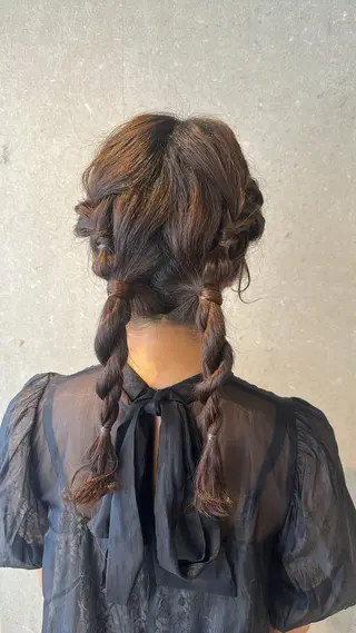 ミディアム ヘアアレンジ 暖色/ヘアアレンジ 🎀♡irohaのヘアスタイル