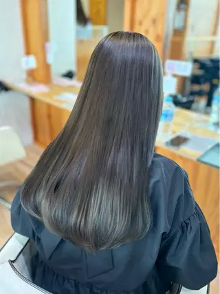 ロング カラー ヘアアレンジ 女性専用サロンiiro【イロ】所属・【韓国ヘア/透明感 カラー】makotoのヘアスタイル