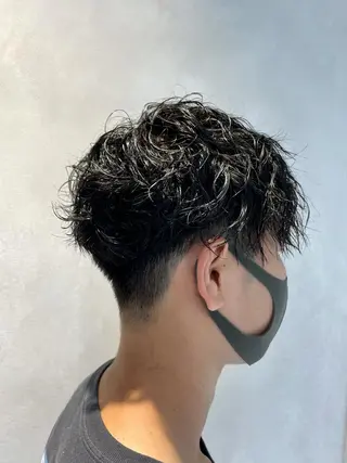 ショート パーマ メンズ 若林 良のヘアスタイル