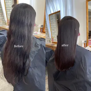 セミロング 縮毛矯正×髪質改善 小笠原大樹のヘアスタイル